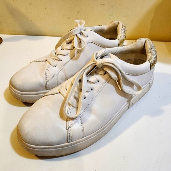 Kate Spade  ♠️ New York women's White Leather Casual lace-up Sneaker 9B - Picture 1 of 14